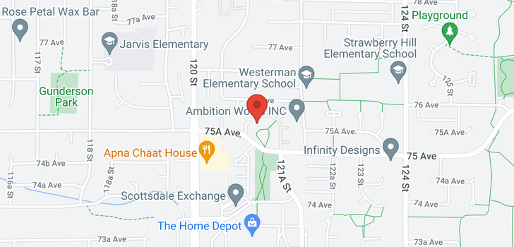 map of 104 12125 75A AVENUE
